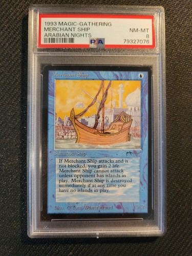 MTG Merchant Ship PSA 8 NM-MT Arabian Nights 1993 Reserved List - Picture 1 of 2