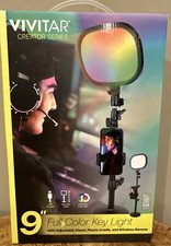 NEW IN BOX Vivitar Creator Series 9" Full Color Key Light With Adjustable Stand 
