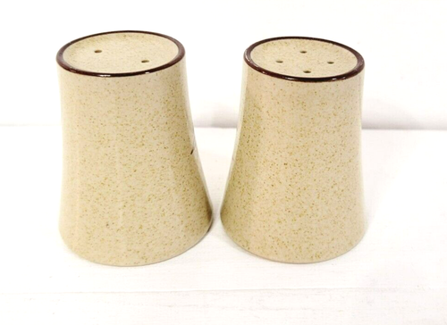 Vtg Noritake Rapport Stoneware Salt & Pepper Shakers Flower Rare Japan - Picture 4 of 8