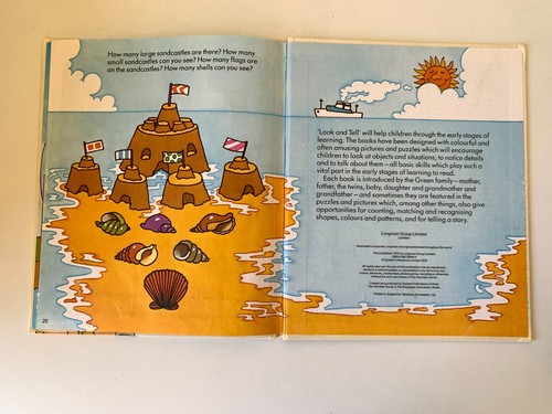Look and Tell at the Seaside (HC 1979) Vintage Book Shapes Colours Counting - Picture 10 of 11