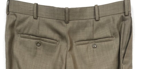 CARAVELLI SLIM FIT~MINT!!~TAN HOPSACK 3PC MENS 42R SUIT W/VEST FF PANTS 34X33 - Picture 16 of 18