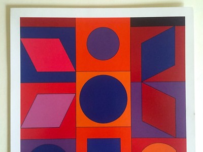 VINTAGE VICTOR VASARELY OP ART MODERNIST LITHOGRAPH PRINT