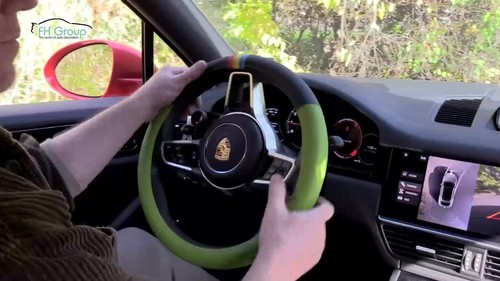 Cubierta de volante de coche de cuero de microfibra FH Group Spectrum se adapta a 14,5" - 15,5" - Vídeo 1 de 1