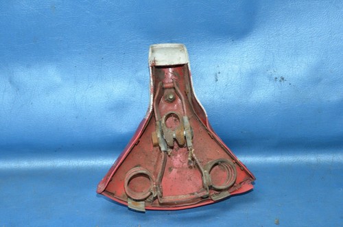 Vintage Troxel Bicycle Seat Vtg Antique Spring Saddle Moscow Tenn. USA Red White - Picture 6 of 10