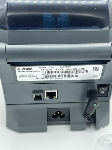 Zebra ZP450 Ethernet/USB Thermal Label Printer w free Labels & Cable REFURBISHED - Picture 2 of 7