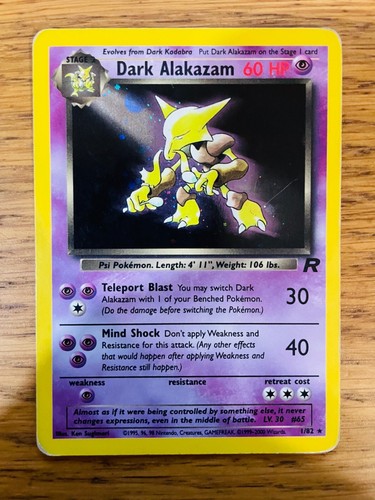 ¡Tarjeta de Pokémon Dark Alakazam (1/82) Holo Team Rocket! ¡P&P RÁPIDO Y GRATUITO! - Imagen 47 de 56