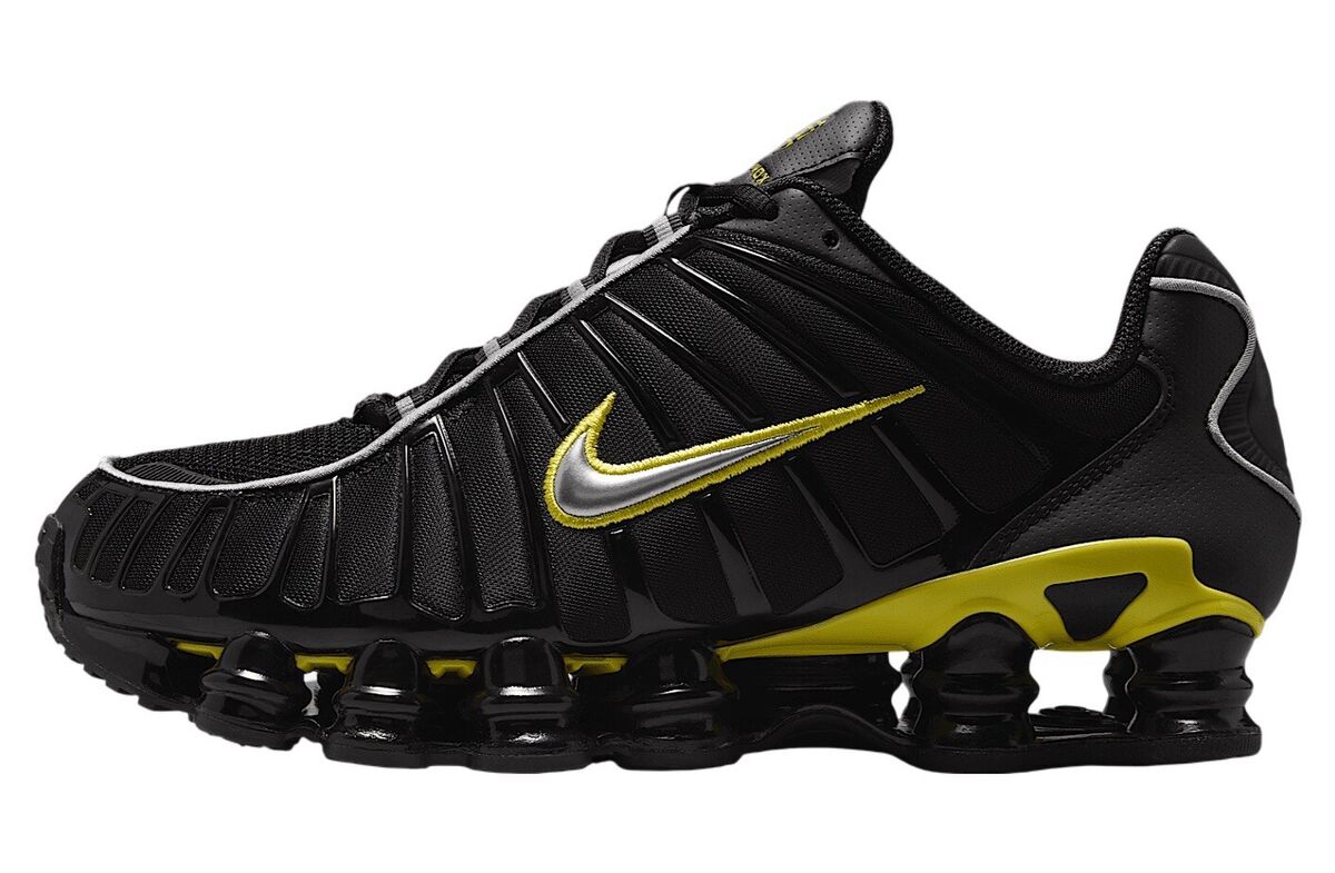 Nike Shox TL Black Dynamic Yellow Metallic Silver CN0151-002 Nike Shox TL Black Dynamic Yellow Metallic Silver CN0151-002