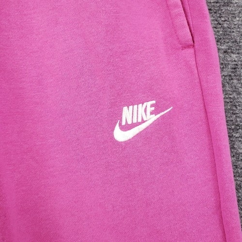 Nike Jogger Girls M Medium Pink Sportswear Club Fleece Sweatpants Tapered Swoosh - Picture 3 of 12