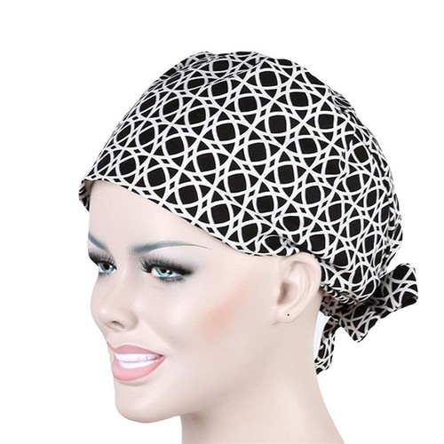 Womens/Mens Florals Printed Cap Scrub Hat/Cap Head Wear Adjustable Accessories - Picture 110 of 660