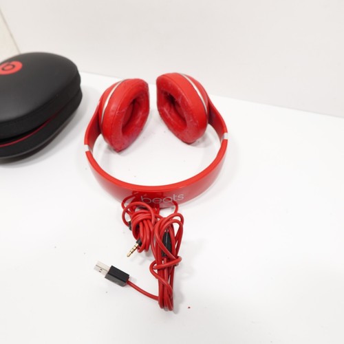 Beats Studio 2.0 Wired Headphones B0500 Red - Needs Pads - Picture 7 of 9