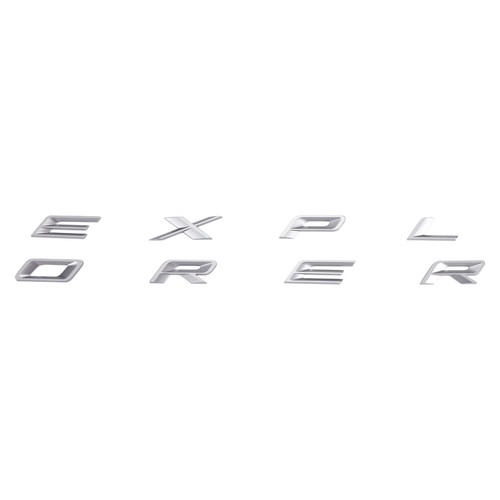 Matte Silver Front Hood Letters Emblem Fit For Explorer 2011-2025 Nameplates - Picture 3 of 3
