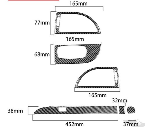 6 Carbon Fiber dashboard Interior Trim Set For BMW 650i 645Ci E63 M6 2004-10 B - Foto 6 di 9