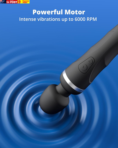 Domi 2 Mini Wand Vibrator, Powerful & Quiet Stimulator with Dual Rotating Head, - Picture 4 of 9
