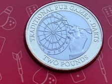 2023 JERSEY TRADITIONAL PUB GAMES - DARTS - 2 TWO POUND COIN BU UNC