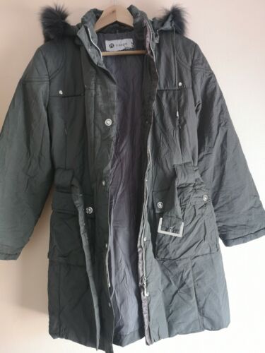 Nuage Dark Green Full Zip Hooded Winter Jacket/Coat - Women's Medium - Picture 7 of 9