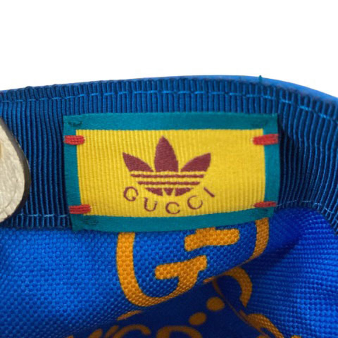 GUCCI x adidas Baseball Cap with Chin Strap Leather Logo GUCCI x adidas Baseball Cap with Chin Strap Leather Logo