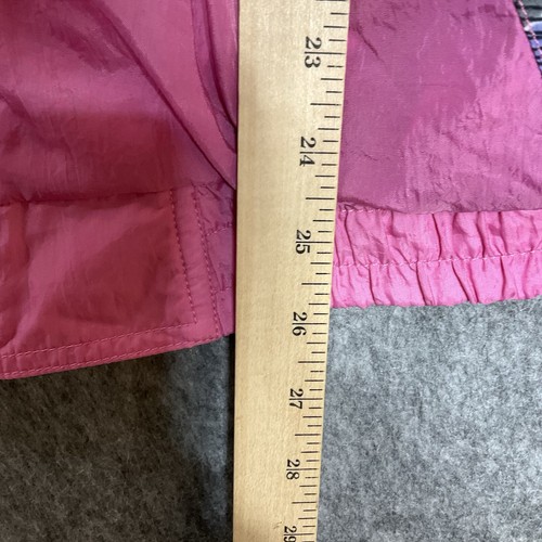 Vintage Windbreaker Jacke Damen Medium Rosa Taschen Full Zip Nylon Retro 90er - Bild 7 von 9