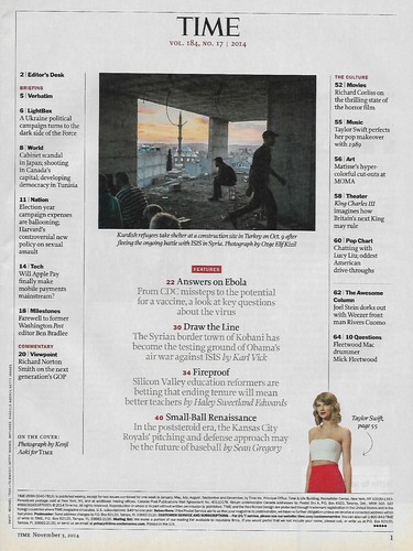 Time Magazine Nov. 3 2014 Taking on Teacher Tenure Taylor Swift Mick Fleetwood - Picture 2 of 2