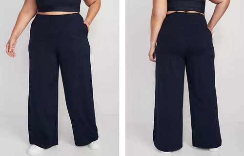 Old Navy Wide Leg Powersoft Pants Navy Blue 2X XXL - Picture 2 of 7