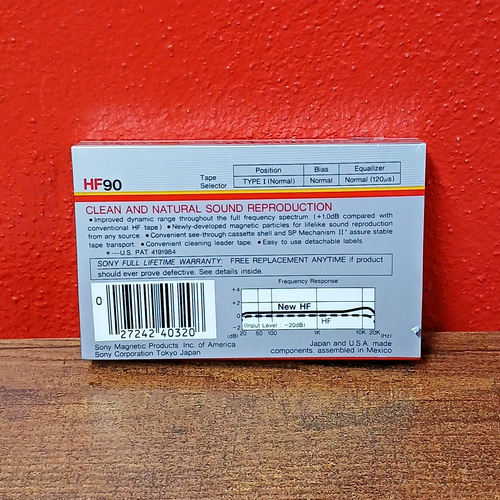 Sony HF90 VERSIEGELTE leere Audiokassette, 90min Normal Bias, Typ 1, Sprache / Musik - Bild 2 von 4