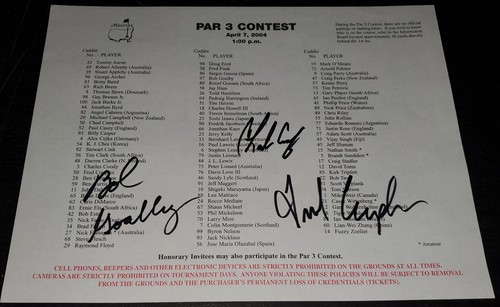 Masters Champions Fred Couples Goalby Coody Autographed Player Pairings Guide - Picture 2 of 10