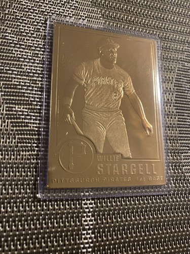 DANBURY MINT 22 KARAT GOLD FOIL PITTSBURGH PIRATES WILLIE STARGELL CARD#3 SEALED - Picture 1 of 7
