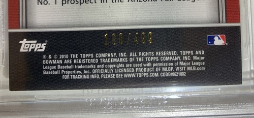 2010 Bowman MIKE TROUT RC Platinum Prospect Green Refractor graded BGS /499 Rare - Picture 5 of 5