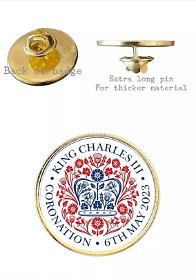 King Charles Official Coronation Emblem Pin Badge - Foto 12