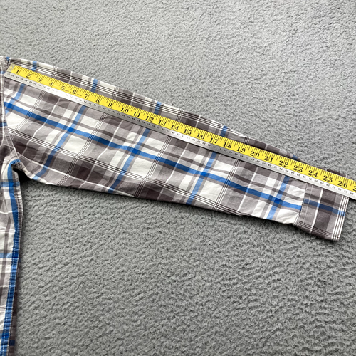 Camicia casual Xtreme Couture da uomo manica lunga XL marrone a quadretti abbottonati - Foto 10 di 10