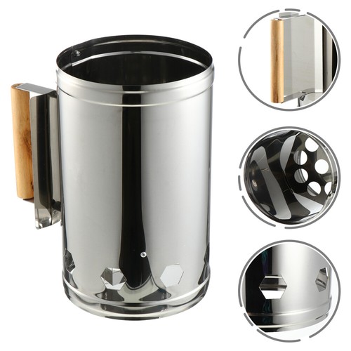 Stainless Steel Chimney Roof BBQ Fire Bucket Ignition Barrel Barbecue Starter
