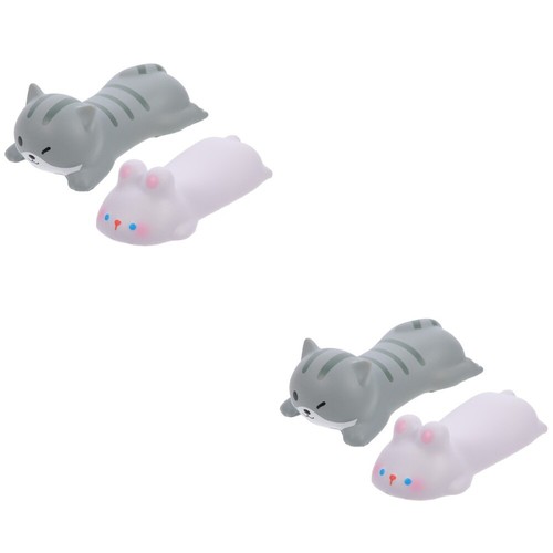 Set of 2 Desktop Weißes Kaninchen (je 1 Stück) 2er-Packung (graue Katze). - Bild 10 von 12