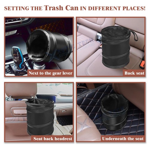 1x Collapsible Hanging Garbage Container Bin Rubbish Bucket For Car Minivans SUV - Picture 8 of 13