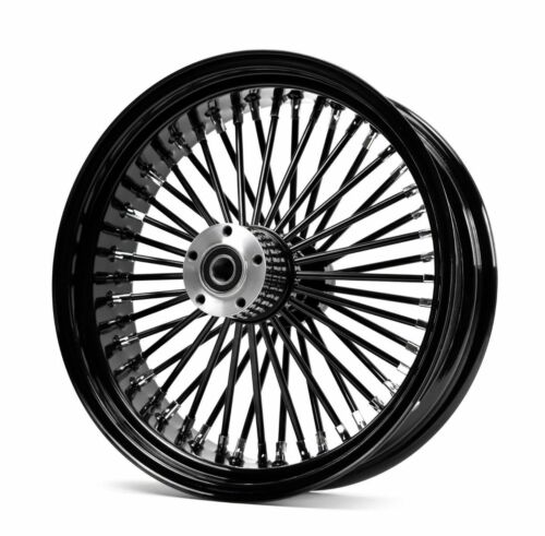 18 x 5.5 48 Fat King Daddy Mammoth Black Out Spoke Rear Wheel Rim Harley Custom - Zdjęcie 1 z 1