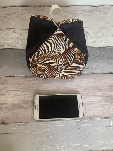 Zebra Phone Holder Cushion iPhone Stand Desk XL Mini Cell Phone Holder - Picture 9 of 10