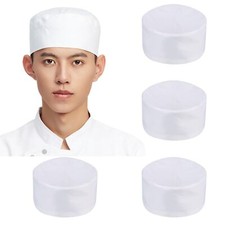 4 Pcs Unisex Vent Chef Hats Adjustable Kitchen Cooking Caps with Breathable M...