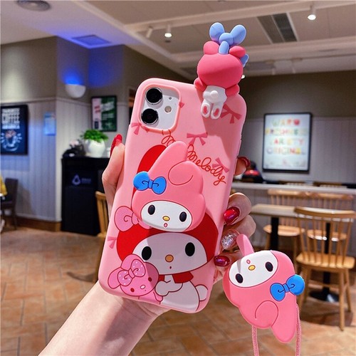 For iPhone 15 Pro Max 14 13 12 11 X 7 8 Hello Kitty W/ Lanyard Phone Holder Case - Picture 9 of 9
