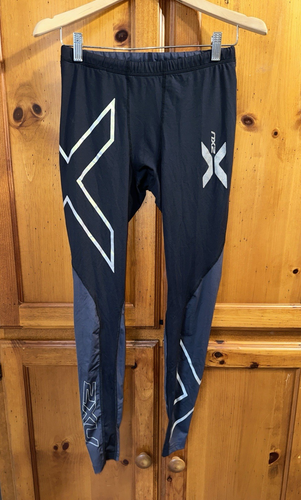2XU Running Compression Tights Men's M MT Tall Training Triathlon Pants Black