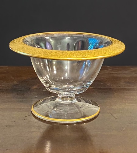 Glastonbury-Lotus Minton 36 Gold Encrusted Estate Mid Century MAYONNAISE BOWL - Picture 1 of 8