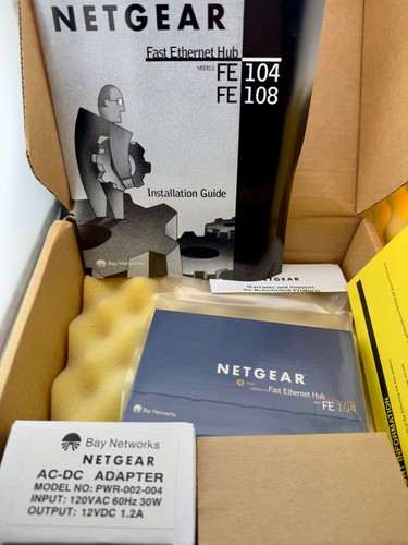 Refurbished New in Box Netgear FE104NAR Netgear Fast Ethernet Hub - Picture 1 of 7
