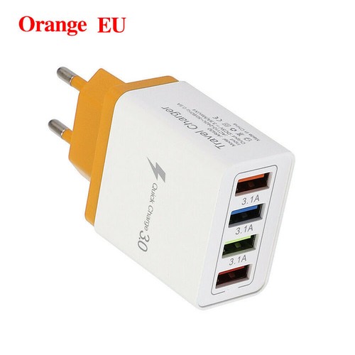 4USB Ports Charger Outlet 3.1A Wall Charging Adapter Power Supplies Plug US/EU - Picture 12 of 24