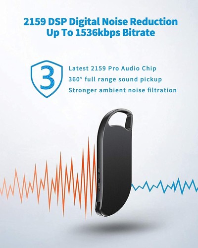 64GB Voice Recorder, Vandlion Digital Voice Activated Recorder for Lectures Meet - Picture 4 of 6