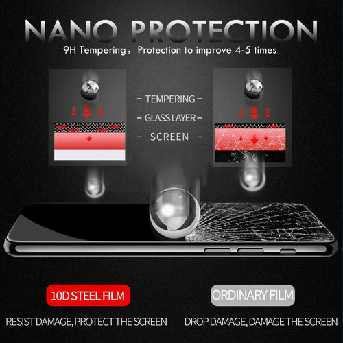 Protector de Pantalla para iPhone 12 11,11 Pro Max 9H Curvo CUBIERTA COMPLETA VIDRIO TEMPLADO - Imagen 10 de 12
