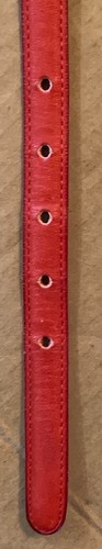 Coach 2809 RED REAL LEATHER 3/4" SKINNY DRESS CASUAL WOMEN'S BELT Sz 30” / 75cm - Picture 4 of 7