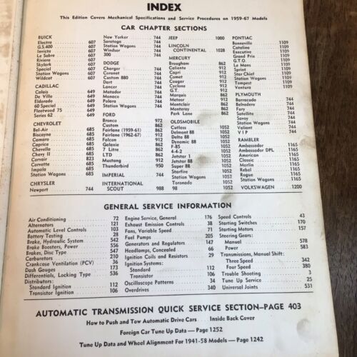 MOTOR'S AUTO REPAIR MANUAL - 1967 - 30. Auflage - Second Printing - Illustrated - Bild 9 von 18