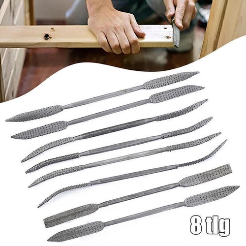Raspel Feile Satz Feilen Raspeln verschiedene f Holz Speckstein Set 8 tlg - Bild 3 von 12