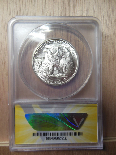 1946-D Walking Liberty Half Dollar ANACS MS 65 Nice Looking FREE US SHIPPING!!! - Picture 2 of 2