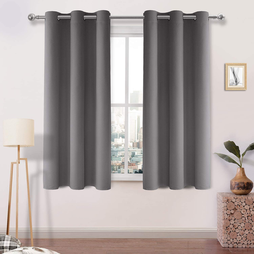 Grey Blackout Curtains Blocking Light Room Darkening Thermal Insulated Gro - Picture 9 of 12