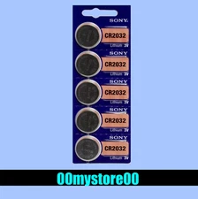 5pc NEW SONY/MURATA CR2032 DL2032 Lithium 3V Watch Battery - Ships From CA