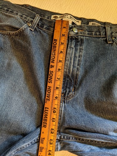 Harley Davidson Men Jeans Straight Boot cut 42 34 Medium Wash Motorclothes - Picture 4 of 7