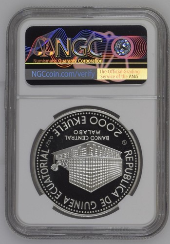 1980 CHI Equatorial Guinea Tiger 2000 Ekuele NGC PF69 Ultra Cameo - Mintage 1000 - Picture 2 of 2